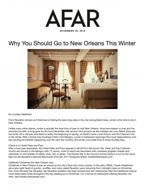 Why You Should Go to New Orleans This Winter