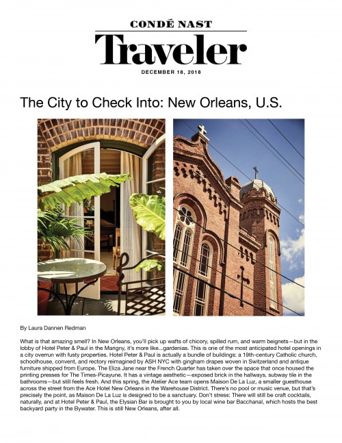 The City to Check Into: New Orleans, U.S.