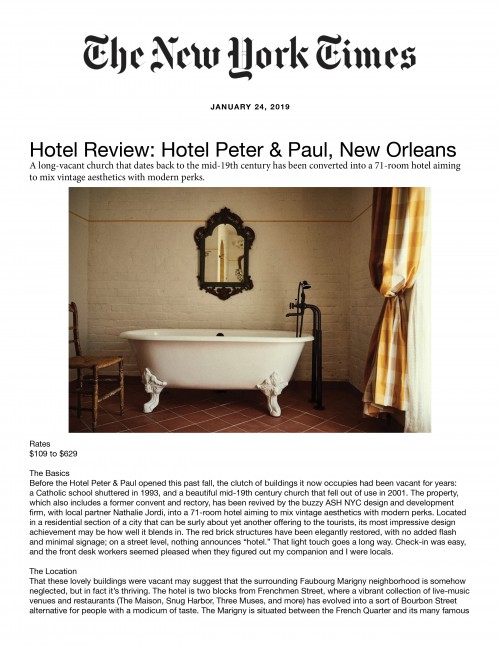 Hotel Review: Hotel Peter & Paul, New Orleans